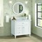 James Martin Vanities 36'' Single Vanity, Bright White w/ 3 CM Carrara White Marble Top 424-V36-BW-3CAR - alternate 3